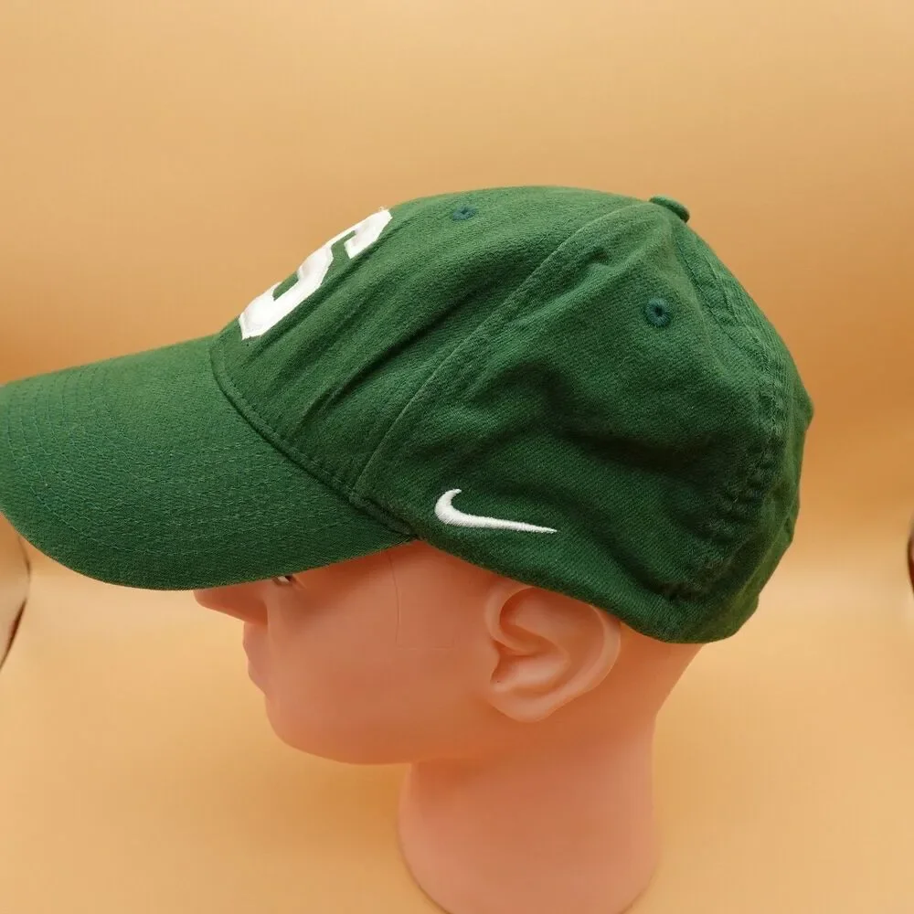 Michigan State Spartans Hat Cap Nike Strap Back Mens Green White NCAA Basketball